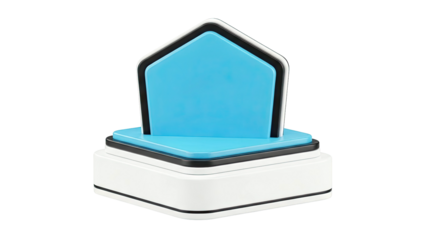 Modern Geometric House Shape Object