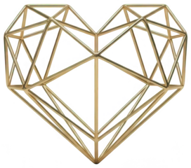 Gold Heart png Golden Love cutout Geometric Symbol png Abstract Shape cutout Metallic Icon png Modern Design cutout Luxury Object png Shiny isolated transparent background image
