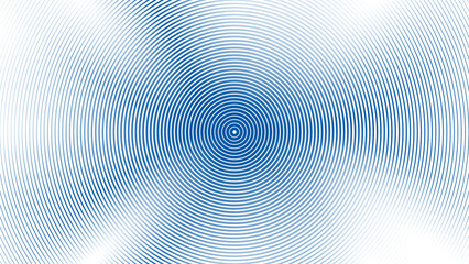 Blue concentric circular line pattern forming abstract optical background © King Designz