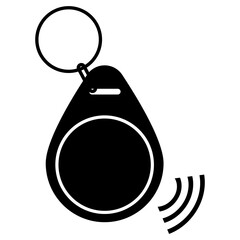  icon of an NFC (Near-Field Communication) or RFID (Radio-Frequency Identification) key fob.