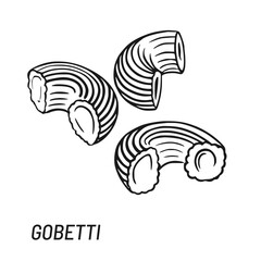 Gobetti Pasta vector illustration. Hand drawn sketch design element.