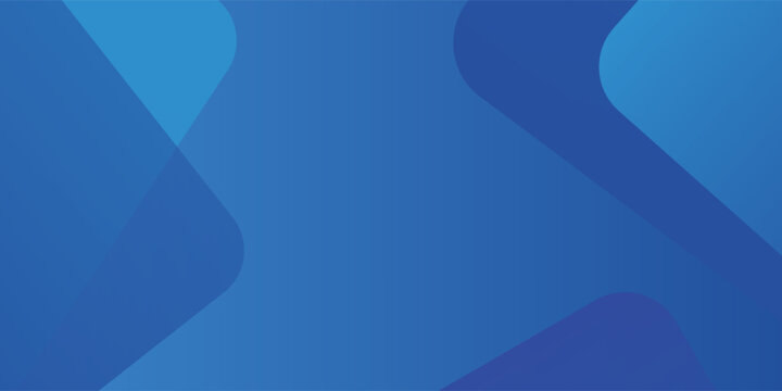 Minimal geometric background. Blue elements with fluid gradient. Dynamic shapes composition. Vector illustration