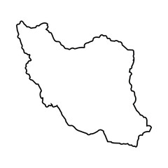 Silhouette of a country, iran