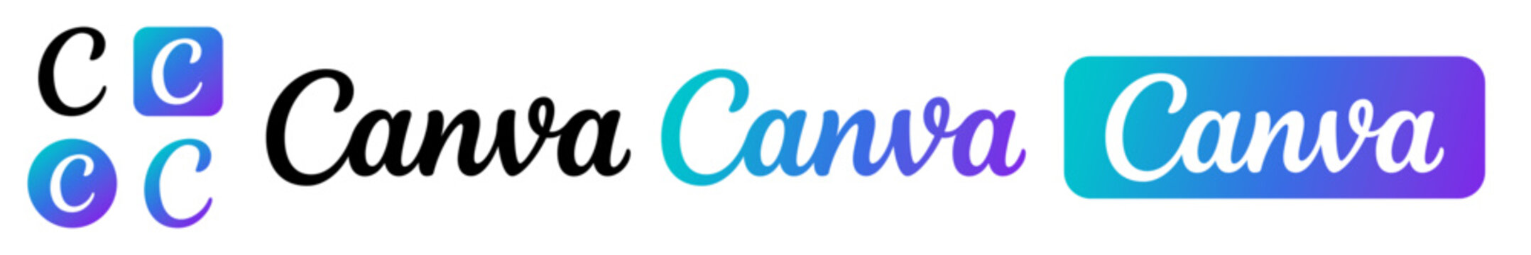 canva logo icon. Canva App Icon and Logo vector SVG with colorful and black & white versions, scalable for mobile and web, for UI mockups, branding, and digital design projects.