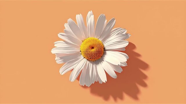 Daisies bloom gently on green screen fields concept. White daisy flower isolated gently against soft garden background in spring atmosphere.