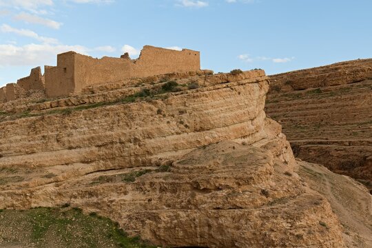 Ruins of the ancient Mades city in the Roman Numidia province. Mides canyon. Tunisia. Africa.