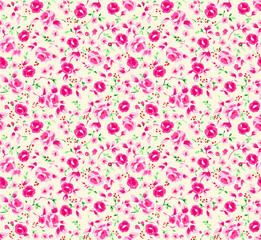 Soft Pink Rose Pattern Seamless Background for Romantic Wedding Invitations and Textile Design