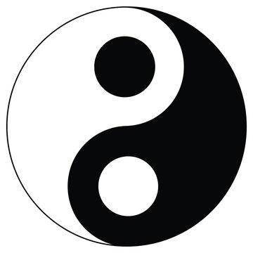 Yin Yang Symbol Icon Representing Balance, Harmony, Duality, and Eastern Philosophy