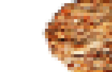 Abstract colored pixel mosaic  texture on transparent background