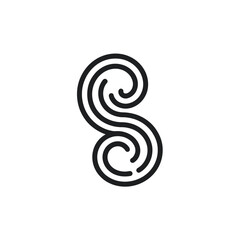 Stylized spiral design isolated on white background, Vector, illustration