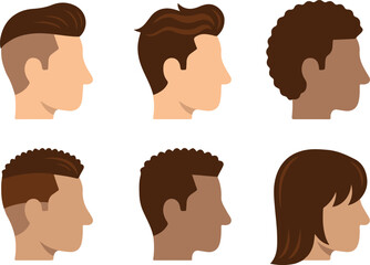 Different Hairstyles Collections-Well designed Vector 
