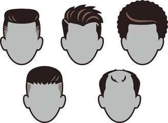 Different Hairstyles Collections-Well designed Vector 
