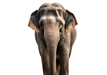 Naklejka premium Asian elephant isolated on a transparent or white background