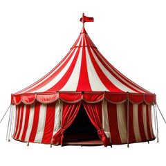 Festive red & white striped big top tent