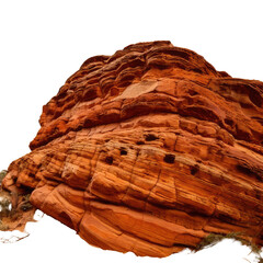 Layered sandstone formation in desert landscape