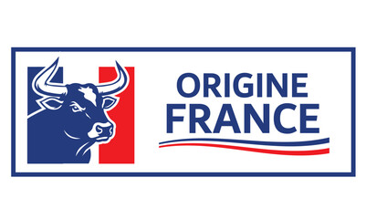 BOEUF ORIGINE FRANCE DRAPEAU VOLANT.