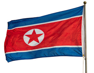 Flag of North Korea Isolated on transparent or white background
