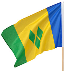 Flag of St.Vincent Isolated on transparent or white background
