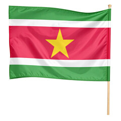 Flag of Suriname Islands Isolated on transparent or white background