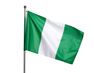 National flag Nigeria Isolated on transparent or white background