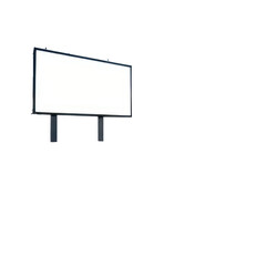 Fototapeta premium A blank outdoor advertising structure against pure black