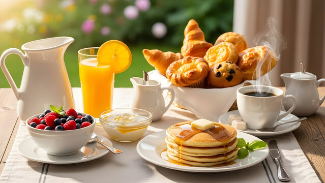 Morning summer breakfast