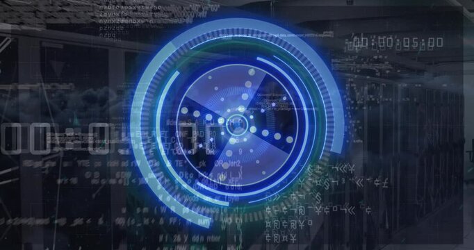 Animation of scopes scanning, time changing and data processing