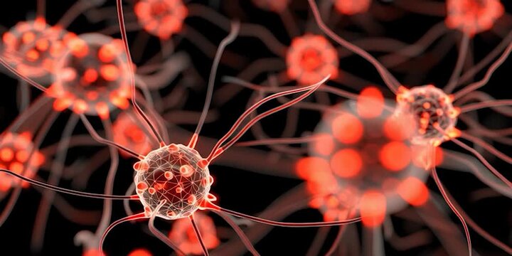 Neural Network Illustration: A vibrant illustration showcasing the intricate network of neurons firing with energetic luminescence. Revealing the power and complexity of the brain.