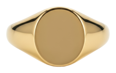 Showcasing a minimalist gold ring jewelry store display isolated on transparent background