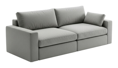 Cozy sofa design for modern living room home furniture stylish isolated on transparent background