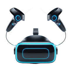 Engaging virtual reality experience gaming setup technology isolated on transparent background