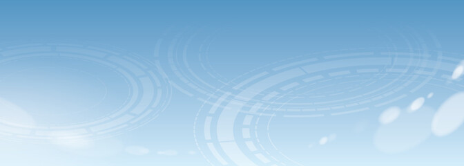 Abstract Futuristic Circular Background Vector - Blue