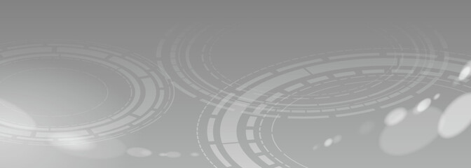 Abstract Futuristic Circular Background Vector - Gray