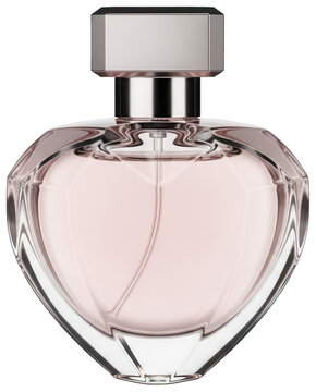 Pink perfume png Glass fragrance cutout Silver bottle png Luxury scent cutout Elegant flacon png Clear cosmetic cutout Scented product png isolated transparent background image