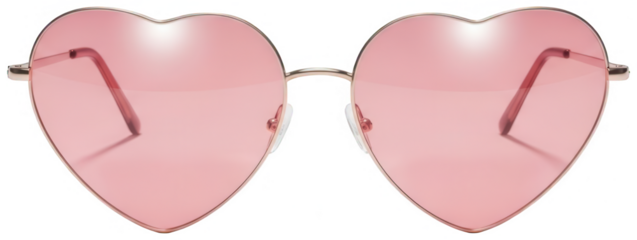 Pink sunglasses png Heart eyewear cutout Fashion shades png Love spectacles cutout Trendy glasses png Stylish sunnies cutout Retro specs isolated transparent background image