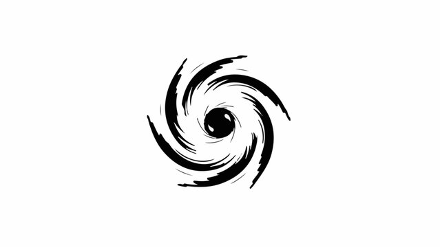 Abstract swirling vortex with a dark center, representing energy or a black hole.