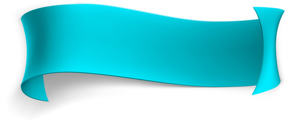 Turquoise paper ribbon