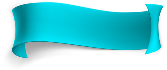 Turquoise paper ribbon