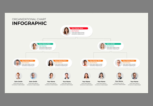 Corporate Organizational Chart Infographic