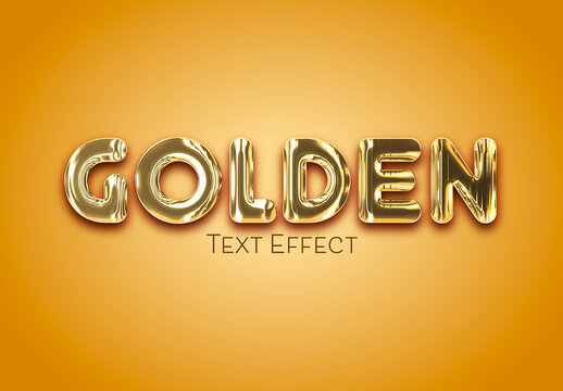 Golden Liquid Text Effect &ndash; Shiny Metallic Typography