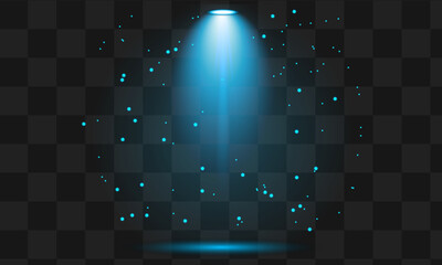 Blue Spotlight on stage