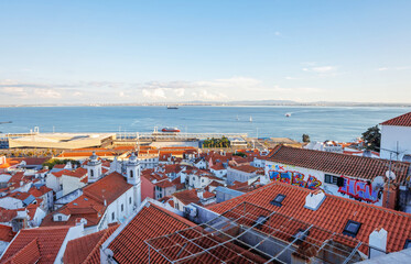 aerial view of lisbon portugal