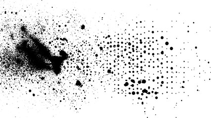 Fototapeta premium Ink Splash Halftone Grunge Texture. Rough Urban Halftone Dots Background. Vector Design.