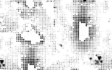 Fototapeta premium Distressed Halftone Dots Overlay Background. Vintage Grunge Halftone Pattern Texture