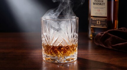 Refreshing Whiskey Drink with Smoke Effect