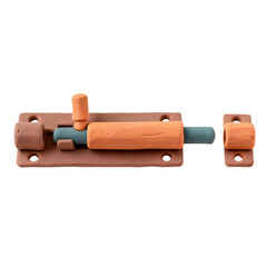 door bolt from clay