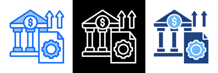 Fototapeta premium Monetary Policy triplestyle icon