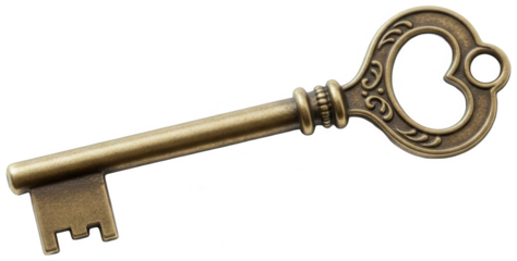 Vintage Key png Old Key cutout Antique Key png Bronze Key cutout Metallic Key png Ornate Key cutout Decorative Key png Skeleton Key cutout isolated transparent background image
