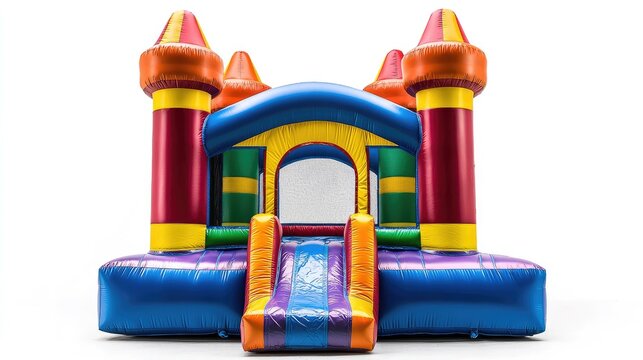Colorful inflatable bounce castle for children's entertainment