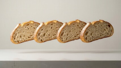 Fresh Baked Bread Slices for Breakfast or Sandwiches